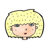 cartoon female face N185