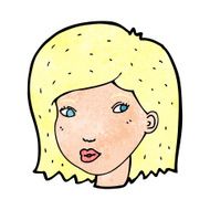 cartoon female face N187