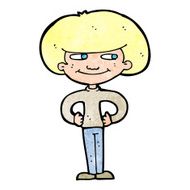 cartoon boy with hands on hips N12
