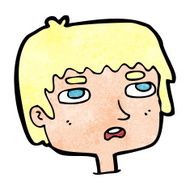 cartoon unhappy face N23