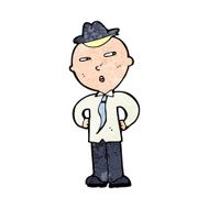 cartoon man wearing hat N43