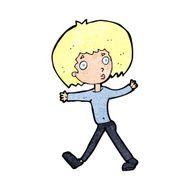 cartoon surprised man walking N12
