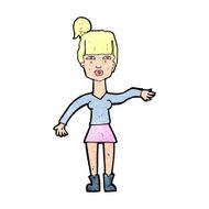 cartoon woman making dismissive gesture N24