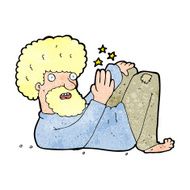 cartoon hippie man N19