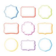 Vector set of hand drawn frames