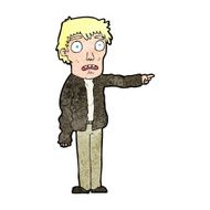 cartoon terrified man pointing N12