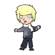 cartoon unhappy boy N73
