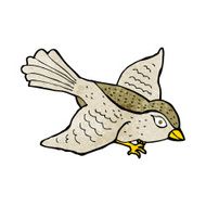 cartoon flying bird N36