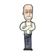 cartoon annoyed old man N82