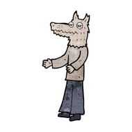 cartoon wolf man N69