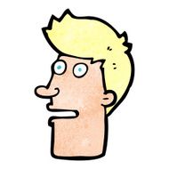 cartoon shocked male face N11