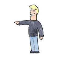 cartoon pointing man N135