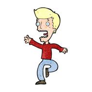 cartoon terrified man N358