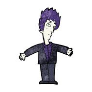 cartoon vampire man N143