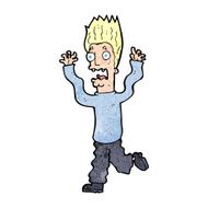 cartoon terrified man N359