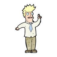 cartoon man with idea N209