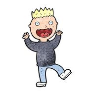 cartoon crazy happy man N12