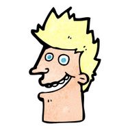cartoon happy man face N24