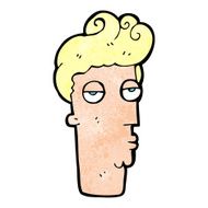 cartoon bored man&#039;s face N12