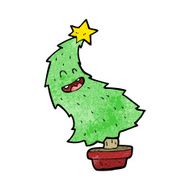cartoon dancing christmas tree N22