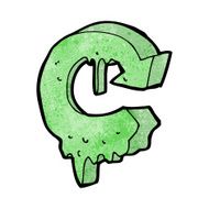 cartoon melting recycling symbol N4