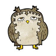 cartoon wise old owl N12