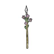 cartoon flowering spear N11