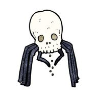 cartoon spooky skull spider N10