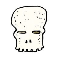 cartoon spooky skull N224