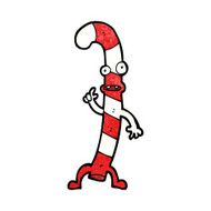 Cartoon Dancing Christmas Candy Cane N23