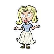 cartoon confused girl N13