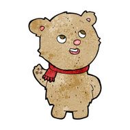 cartoon cute teddy bear with scarf N4