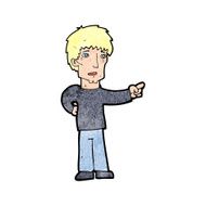 cartoon pointing man N136