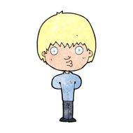 cartoon whistling boy N19