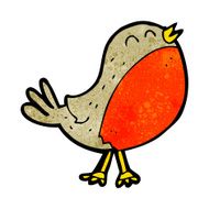 cartoon christmas robin N71