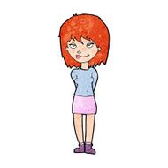 cartoon happy woman N335