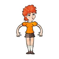 cartoon curious woman N77