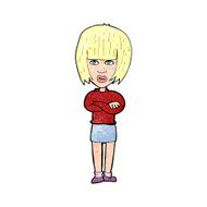 cartoon annoyed woman N243