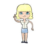 cartoon woman with idea N329