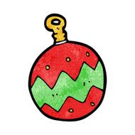 Cartoon Christmas Bauble N155