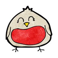 funny cartoon christmas robin N15