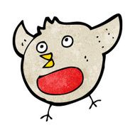 funny cartoon christmas robin N16