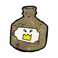 cartoon old whiskey bottle N15