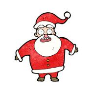 cartoon shocked santa claus N10