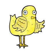 cartoon bird waving wing N13