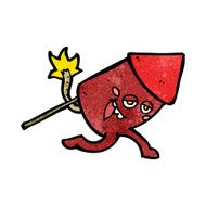 cartoon funny firework character N25