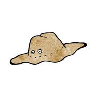 cartoon old australian hat N13