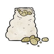 Cartoon Sack Of Potatoes N28