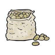 Cartoon Sack Of Potatoes N29