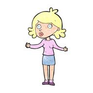 cartoon confused woman N140